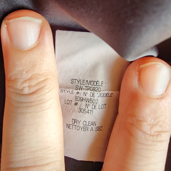 Helmut Lang L black drape top viscose GUC with snags - Picture 9 of 11